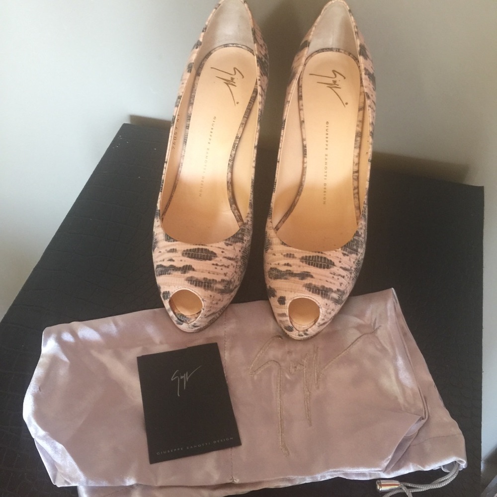 Vintage GIUSEPPE ZANOTTI OPEN TOE HEELS❤️HP - Picture 6 of 11